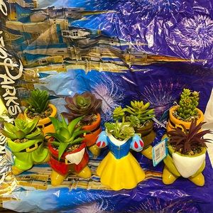 COPY - 🔥RARE🏰SOLDOUT DISNEY SNOW WHITE👗SEVEN DWARVES FAUX SUCCULENT TERRARIUM‼️…